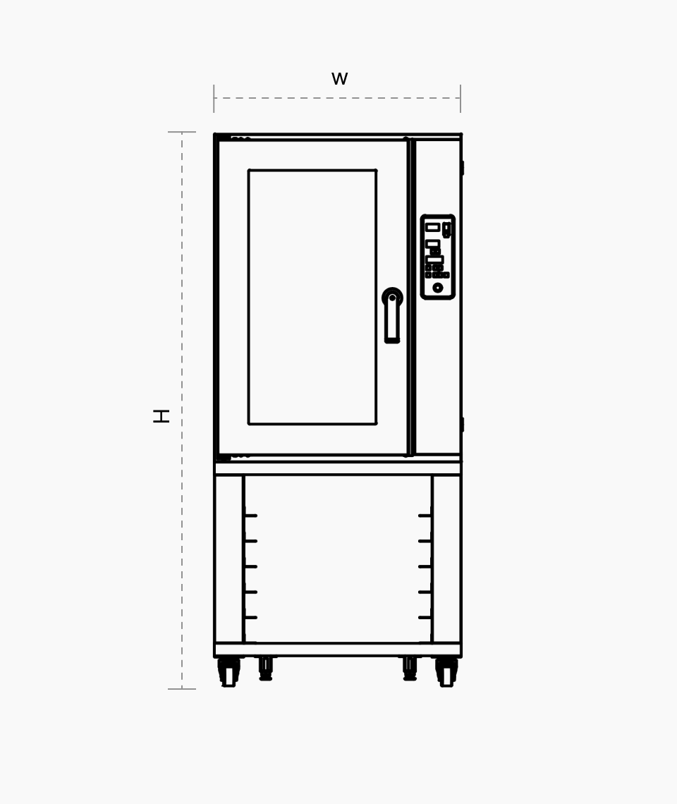 Convection Oven 10 trays floor plan images